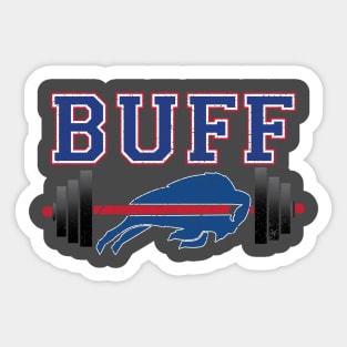 Buff Bill Distressed Sticker